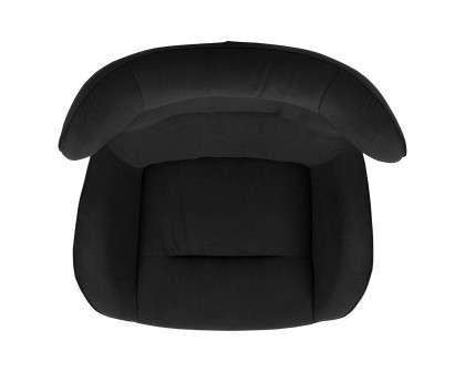 BLNK Rally Fabric Swivel Wing Chair - Black