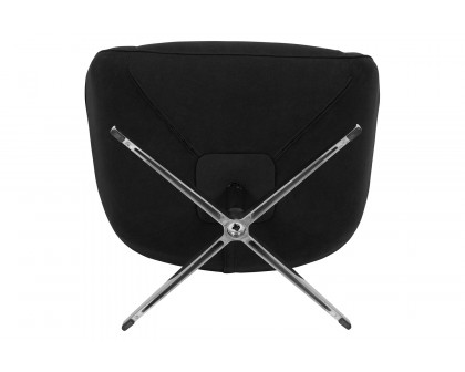 BLNK Rally Fabric Swivel Wing Chair - Black