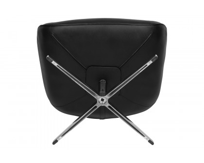 BLNK™ Rally LeatherSoft Swivel Wing Chair - Black