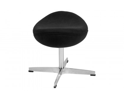 BLNK Rally Fabric Saddle Wing Ottoman - Black