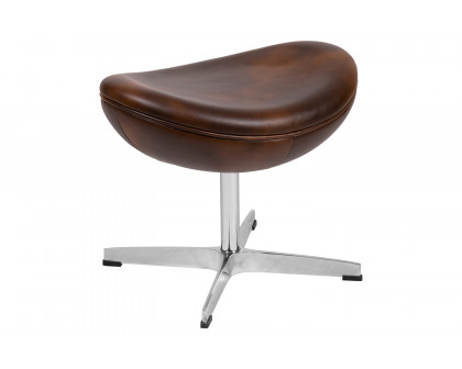 BLNK Rally LeatherSoft Saddle Wing Ottoman