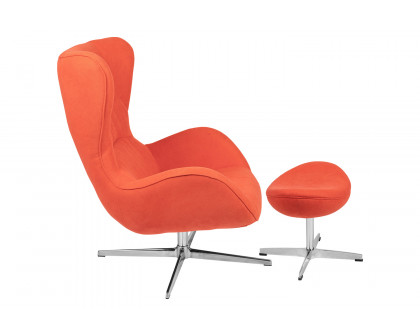 BLNK™ - Rally Fabric Swivel Wing Chair and Ottoman Set