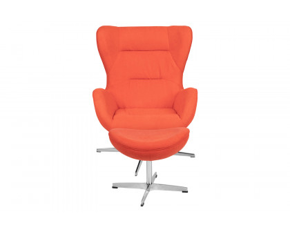 BLNK™ - Rally Fabric Swivel Wing Chair and Ottoman Set