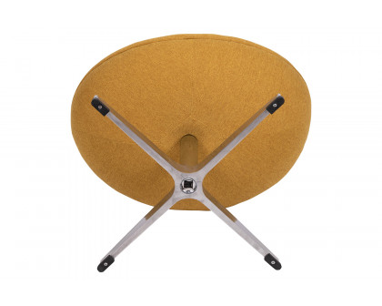 BLNK Rally Fabric Saddle Wing Ottoman - Citron