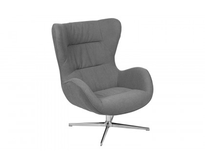 BLNK™ Rally Fabric Swivel Wing Chair - Gray