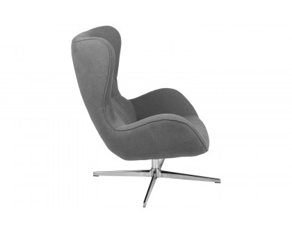 BLNK™ Rally Fabric Swivel Wing Chair - Gray