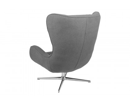 BLNK™ Rally Fabric Swivel Wing Chair - Gray