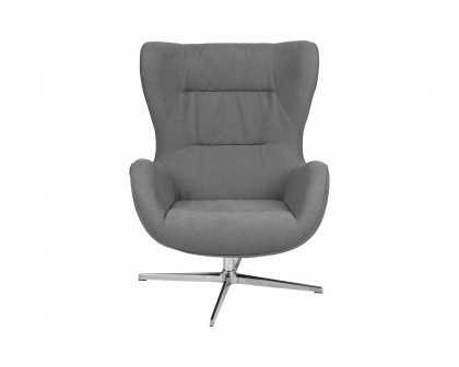 BLNK™ Rally Fabric Swivel Wing Chair - Gray