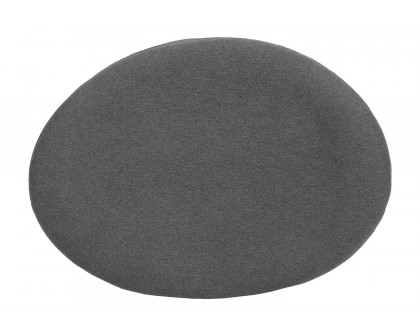 BLNK Rally Fabric Saddle Wing Ottoman - Gray