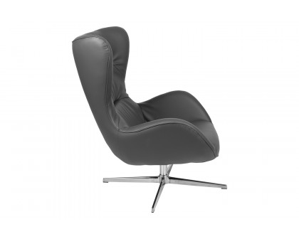 BLNK™ Rally LeatherSoft Swivel Wing Chair - Gray