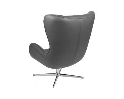 BLNK™ Rally LeatherSoft Swivel Wing Chair - Gray