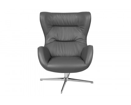 BLNK™ Rally LeatherSoft Swivel Wing Chair - Gray