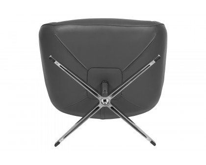 BLNK™ Rally LeatherSoft Swivel Wing Chair - Gray