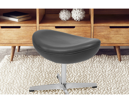 BLNK Rally LeatherSoft Saddle Wing Ottoman