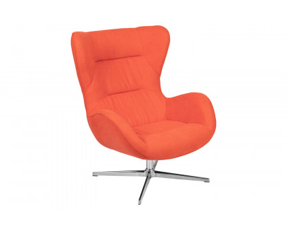 BLNK™ Rally Fabric Swivel Wing Chair - Orange