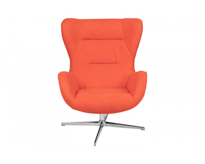 BLNK™ Rally Fabric Swivel Wing Chair - Orange