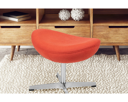 BLNK Rally Fabric Saddle Wing Ottoman