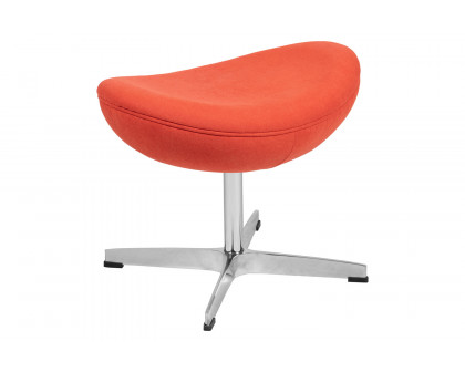 BLNK Rally Fabric Saddle Wing Ottoman - Orange