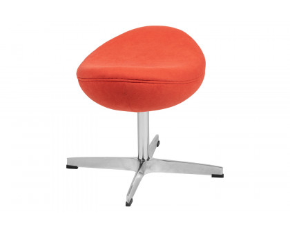 BLNK Rally Fabric Saddle Wing Ottoman - Orange