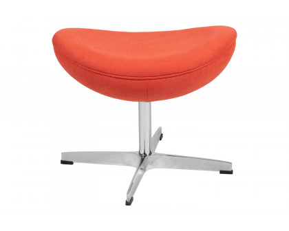 BLNK Rally Fabric Saddle Wing Ottoman - Orange