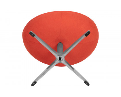 BLNK Rally Fabric Saddle Wing Ottoman - Orange