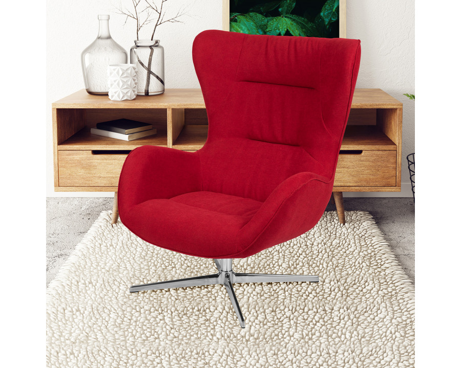 BLNK Rally Fabric Swivel Wing Chair