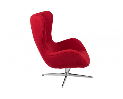 BLNK Rally Fabric Swivel Wing Chair - Red