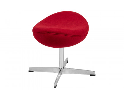 BLNK Rally Fabric Saddle Wing Ottoman - Red