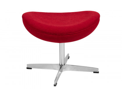 BLNK Rally Fabric Saddle Wing Ottoman - Red