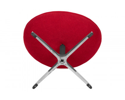 BLNK Rally Fabric Saddle Wing Ottoman - Red