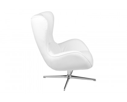 BLNK™ Rally LeatherSoft Swivel Wing Chair - White