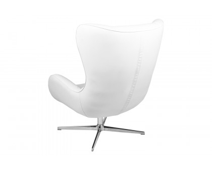 BLNK™ Rally LeatherSoft Swivel Wing Chair - White