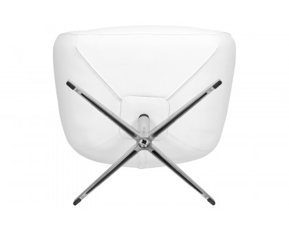 BLNK™ Rally LeatherSoft Swivel Wing Chair - White