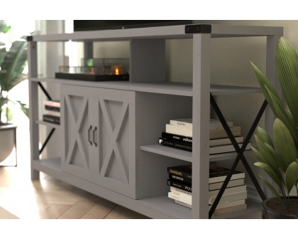 BLNK Wyatt Modern Farmhouse Tall TV Console Cabinet with Storage Cabinets and Shelves for TV's up to 60"