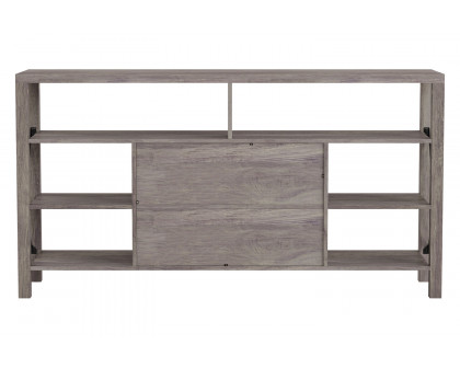 BLNK Wyatt Modern Farmhouse Tall TV Console Cabinet with Storage Cabinets and Shelves for TV's up to 60" - Gray Wash