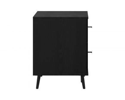 BLNK Nelson Mid Century Modern TV Stand for up to 60" TV's with Adjustable Shelf and Storage Drawers - Black