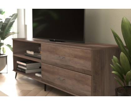 BLNK Nelson Mid Century Modern TV Stand for up to 60" TV's with Adjustable Shelf and Storage Drawers