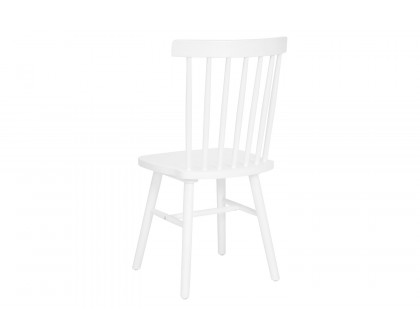 BLNK™ Ingrid Commercial Windsor Dining Chairs, Solid Wood Armless Spindle Back Restaurant Dining Chairs Set of 2 - White