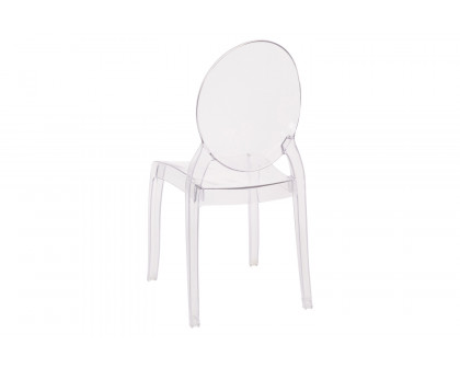 BLNK - Revna Transparent Crystal Banquet and Event Ghost Chairs Set of 4