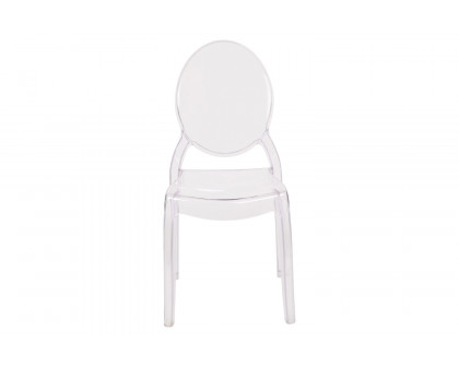 BLNK - Revna Transparent Crystal Banquet and Event Ghost Chairs Set of 4