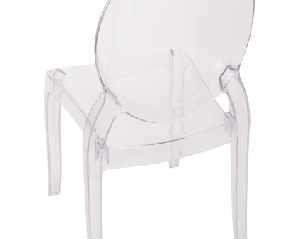 BLNK - Revna Transparent Crystal Banquet and Event Ghost Chairs Set of 4