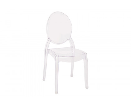 BLNK - Revna Transparent Crystal Banquet and Event Ghost Chairs Set of 4