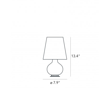 FontanaArte Fontana Small Table Lamp - Light Gray, Painted Glass