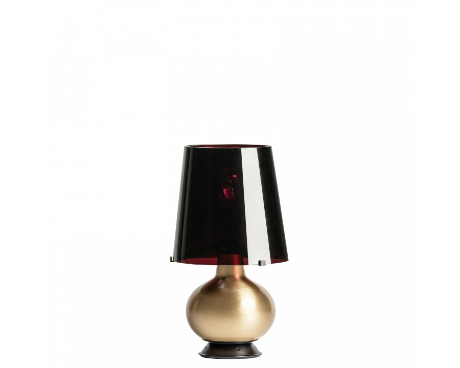 FontanaArte Fontana Medium Table Lamp - Brass/Black, Painted Metal/Metal