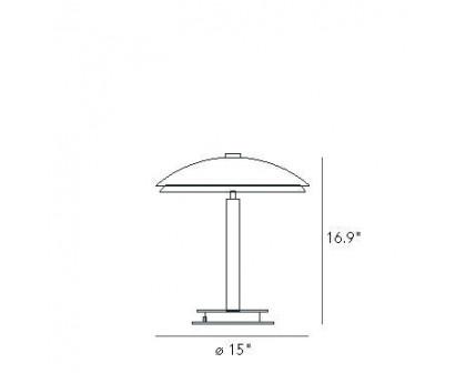 FontanaArte Bis-Tris Table Lamp - Chrome/White, Glass/Metal