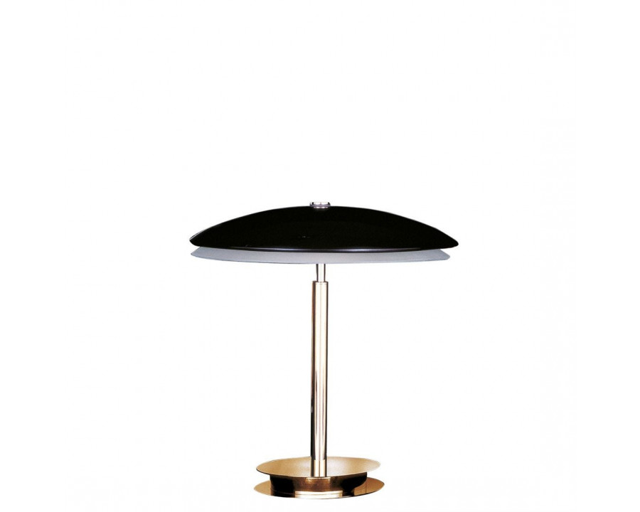 FontanaArte Bis-Tris Table Lamp - Brass/Black, Glass/Metal