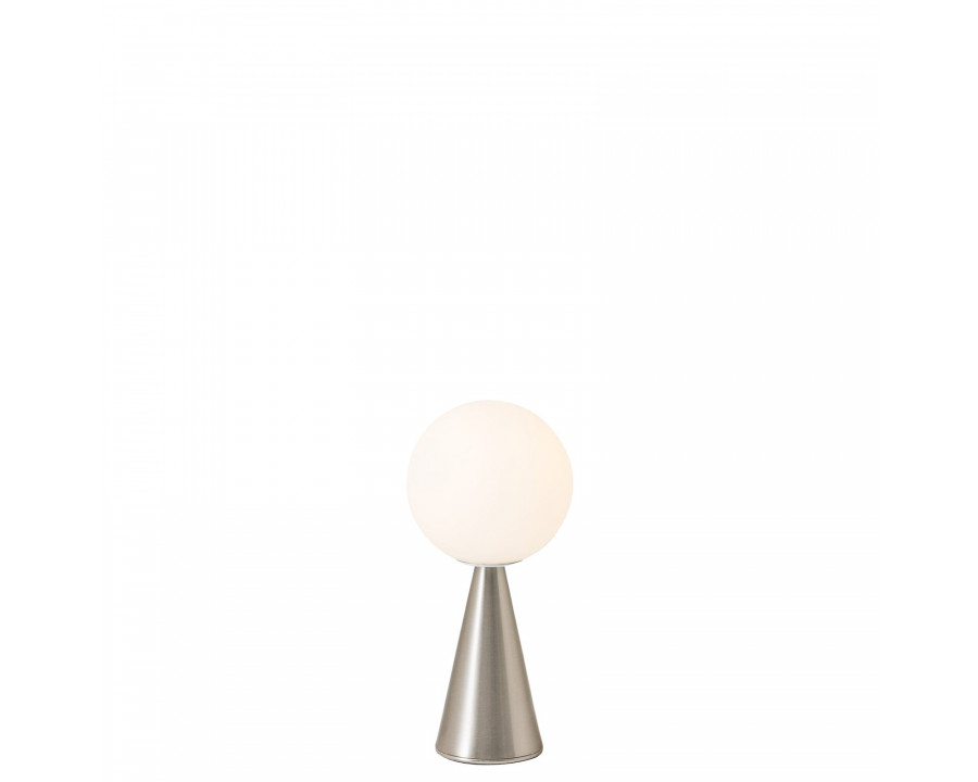 FontanaArte Bilia Small Table Lamp - Nickel/White, Glass/Metal