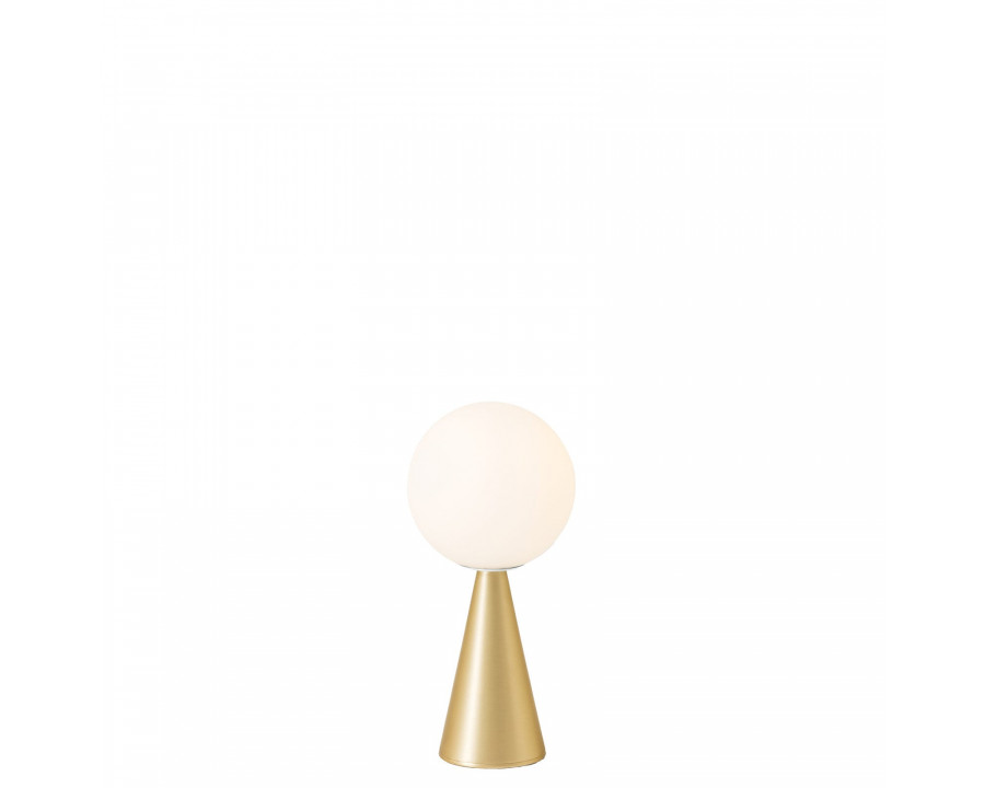 FontanaArte Bilia Small Table Lamp - Brass/White, Glass/Metal