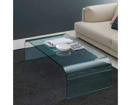 FontanaArte Tavolino Curvo Large Coffee Table - Transparent, Glass