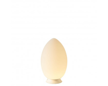 FontanaArte - Uovo Small Rechargeable Lamp in White, Glass